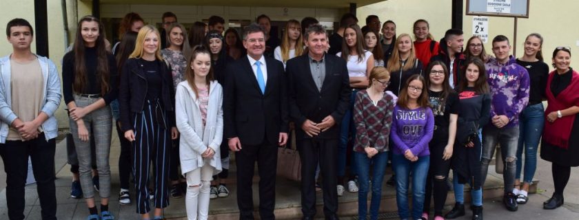 Spojená škola v Detve privítala ministra zahraničných vecí a európskych záležitostí Slovenskej republiky Miroslava Lajčáka